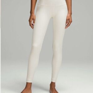 Lululemon align ribbed high rise pant in “bone” shine - size 6